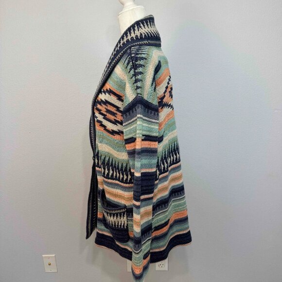 Polo Ralph Lauren Women's Southwestern Shawl-Collar Cardigan Pockets Multi Sz S - Picture 6 of 12